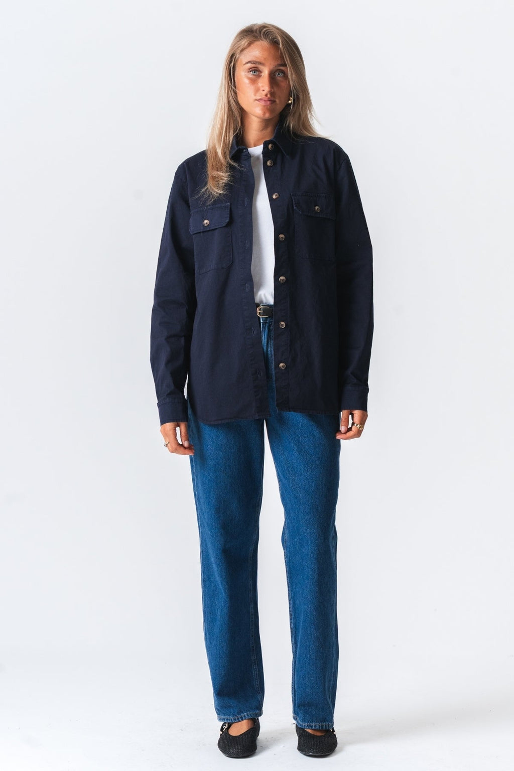 Amber Twill Shirt - Navy