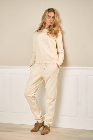 Basic Sweatsuit with crewneck (Light Beige) - Package Deal (Women)