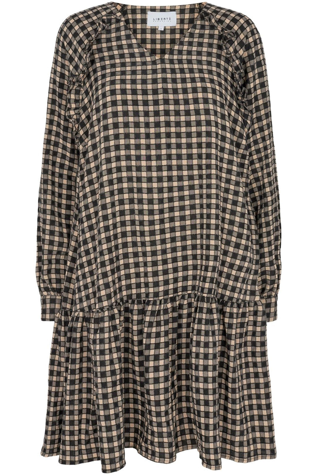 Dana Dress - Black Sand Checkered