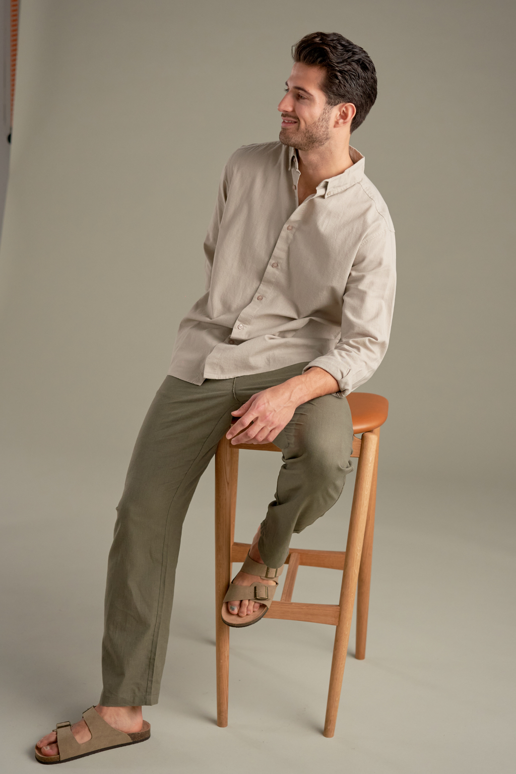 Posteljina košulja - pijesak