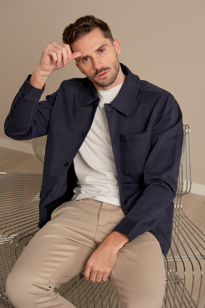 Twill Shirt Jacket - Navy