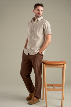 Linen Pants - Coffee