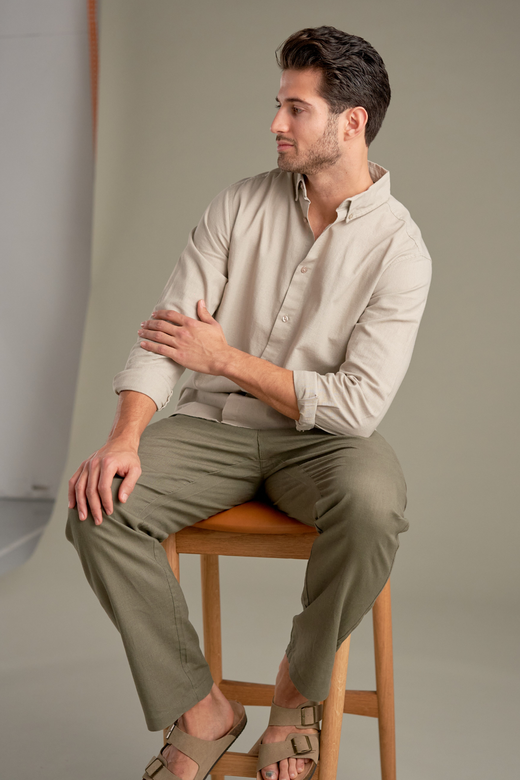 Posteljina košulja - pijesak