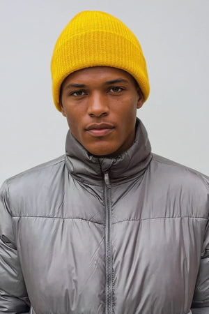Knitted beanie - Dusty Yellow