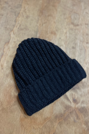 Ribbed Beanie - Black