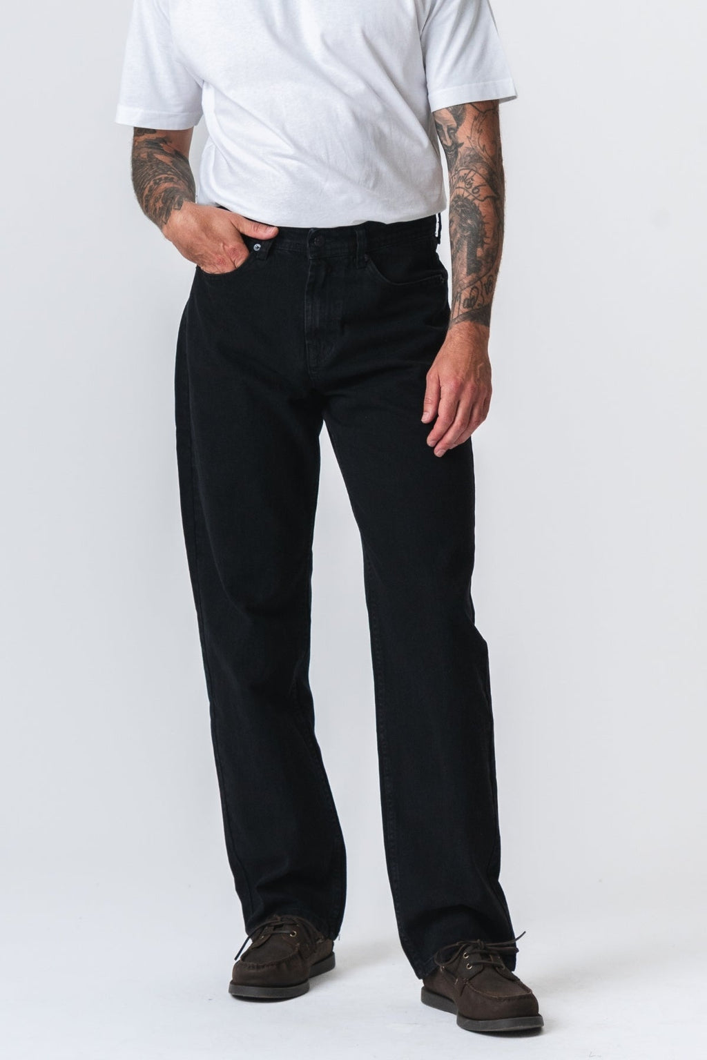 Noah Loose Fit Jeans - Solid Black