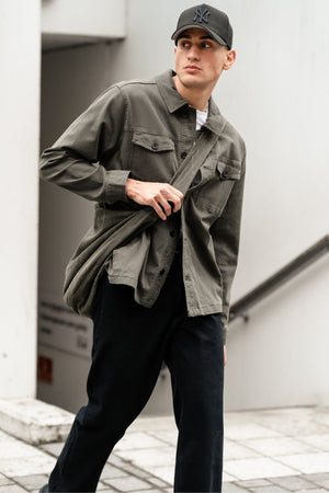 Twill Overshirt - Dark Olive