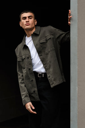 Twill Overshirt - Dark Olive