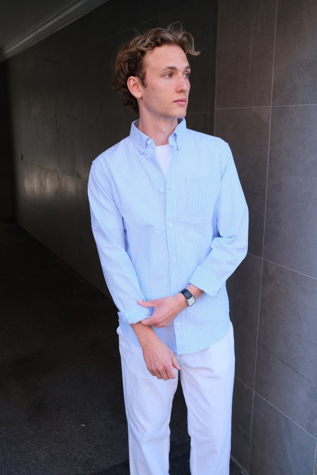 The Original Performance Oxford Shirt - Light Blue/White