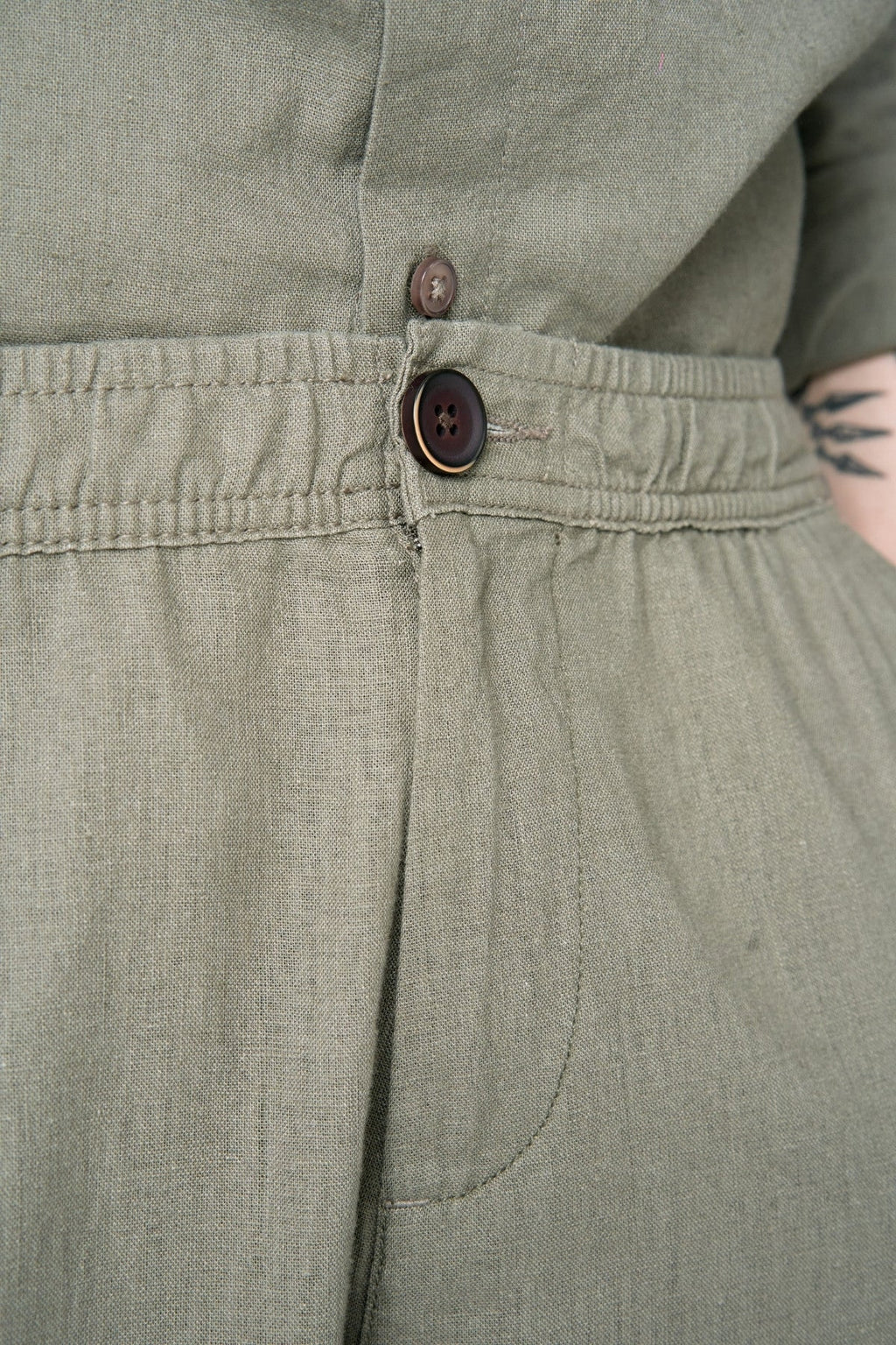 Linen Pants - Army