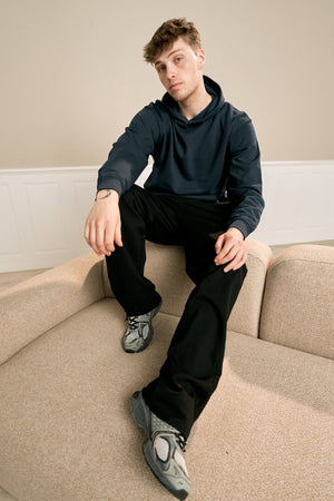 Hoodie bez poteškoća - mornarica