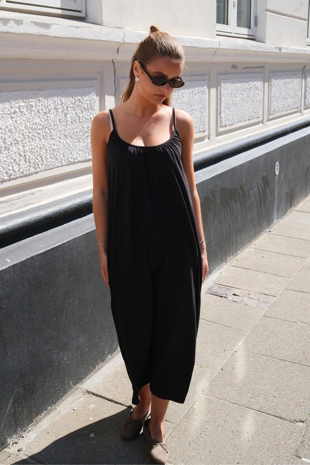 Luna Singlet Ankle Dress - Black