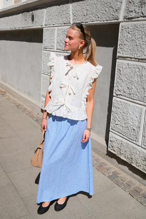 Linn Smock Ancle Skirt - Marina White