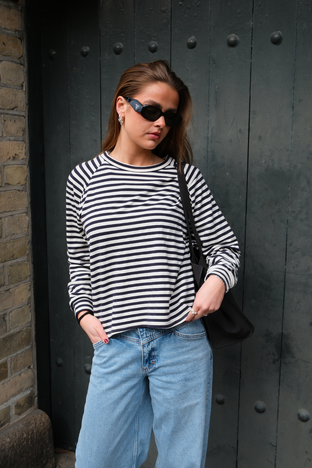 Stripped Long Sleeve Regular Fit - Blue