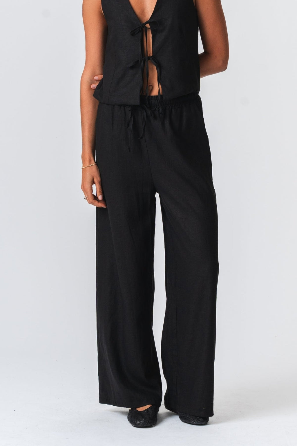 Linen Pants - Black