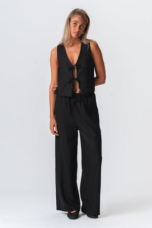 Linen Pants - Black