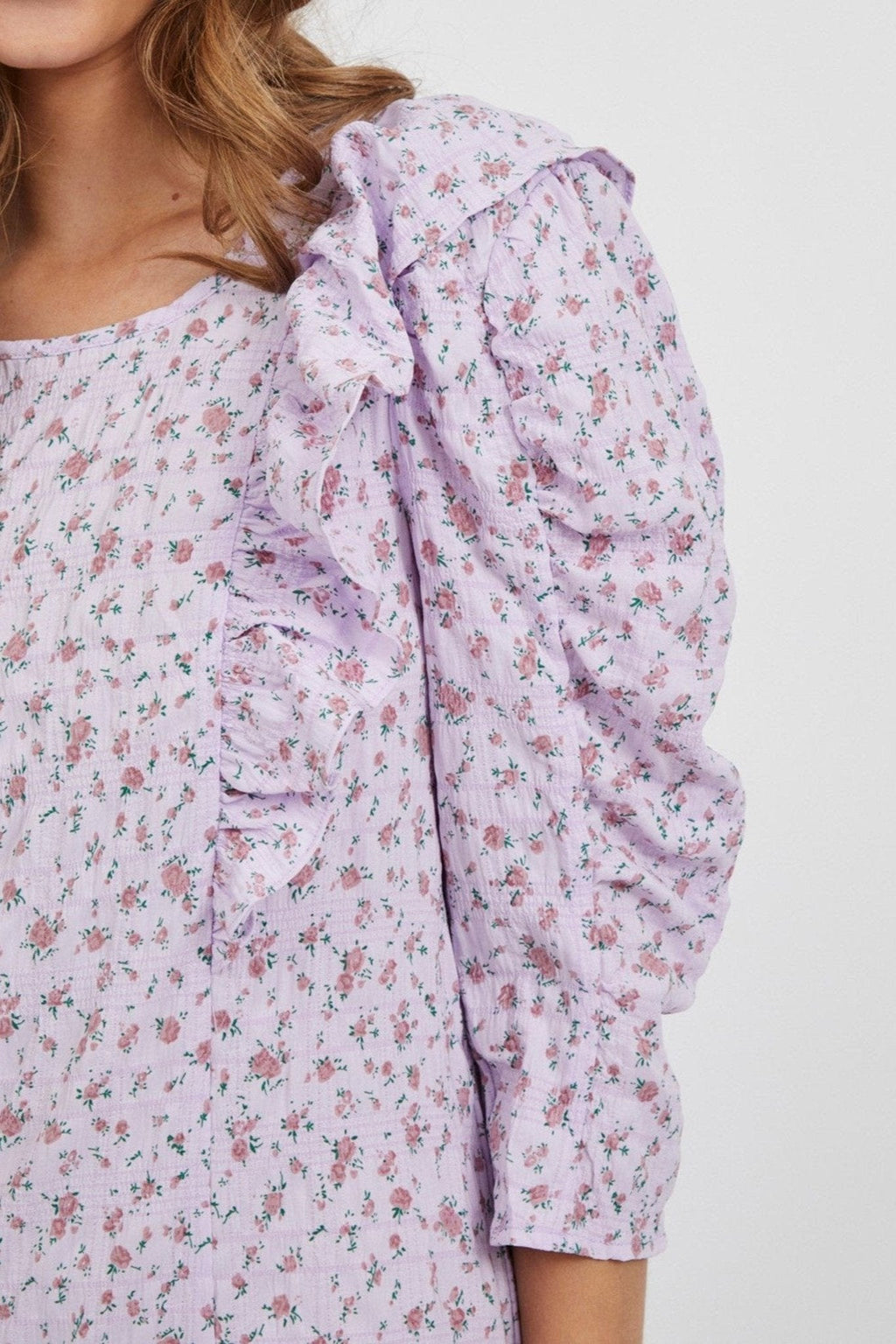 Usamljena haljina dugih rukava - ružičasta