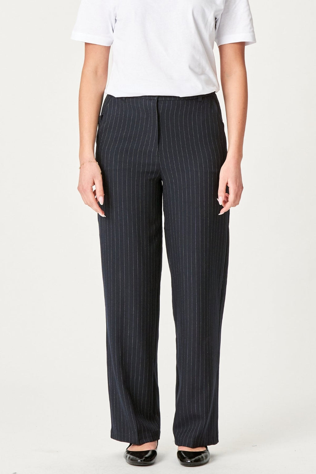 Classic Suit Pants - Navy Pinstripe