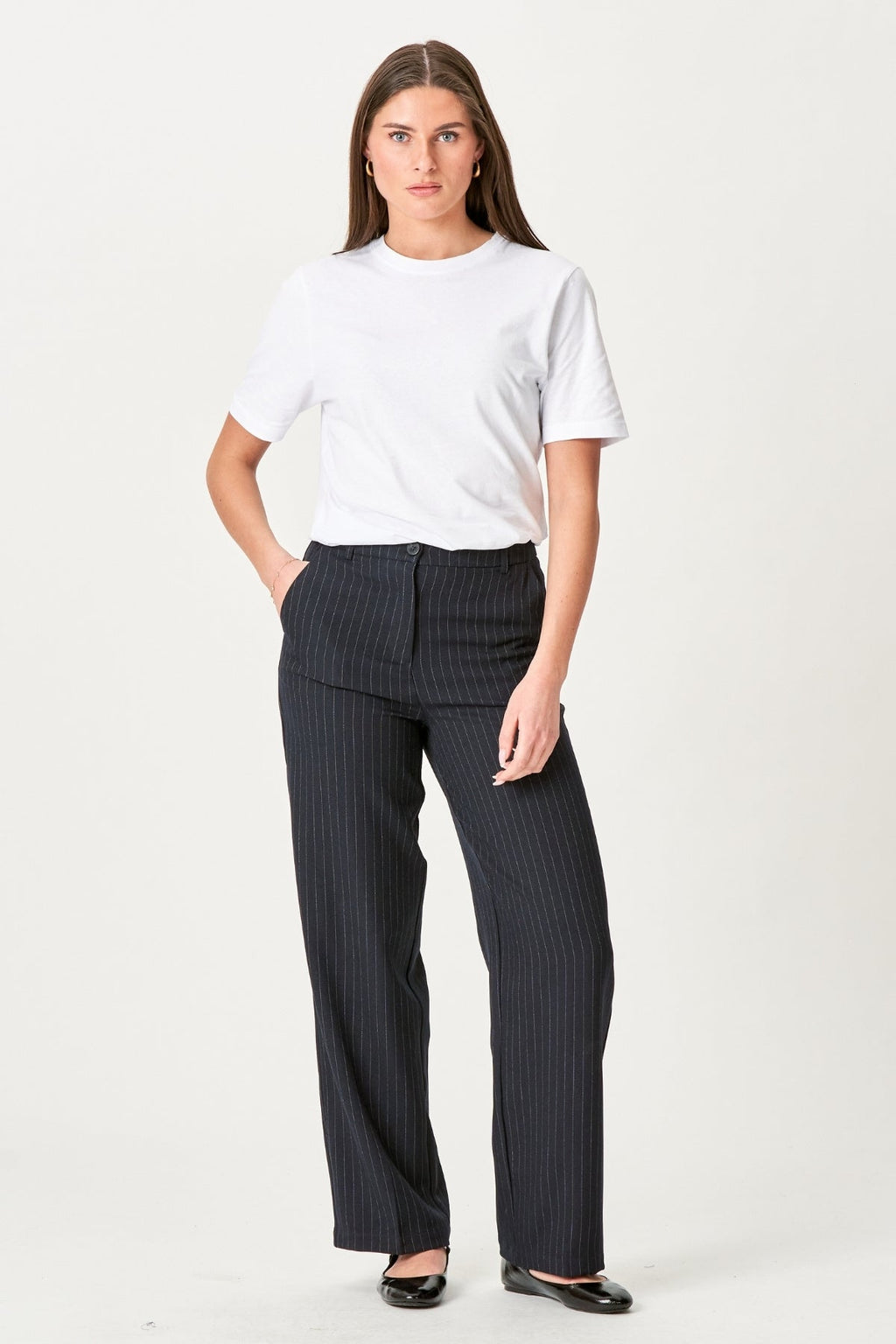 Classic Suit Pants - Navy Pinstripe