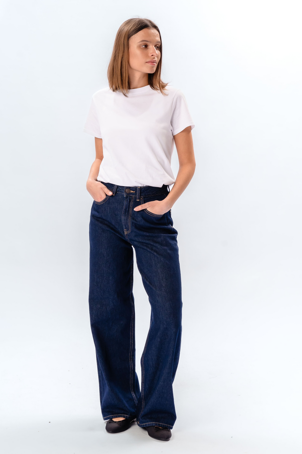 Originalni izvedba labavih traperica - tamno plavi traper