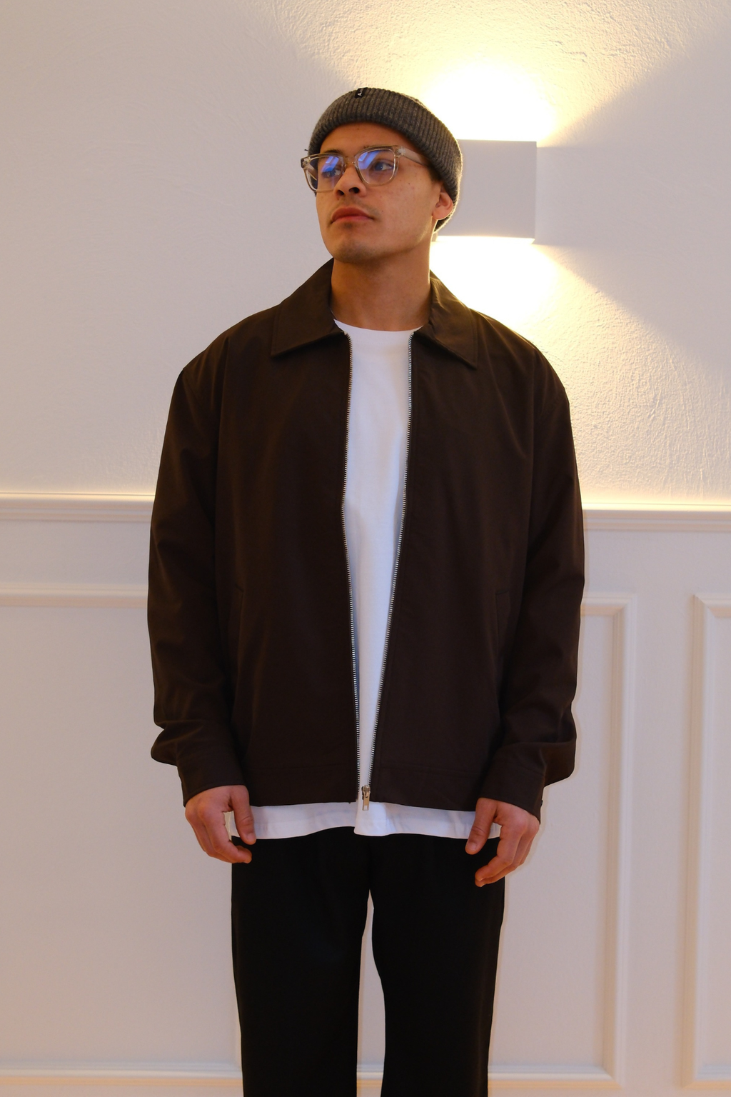 Milan Zipper Jacket - Khaki