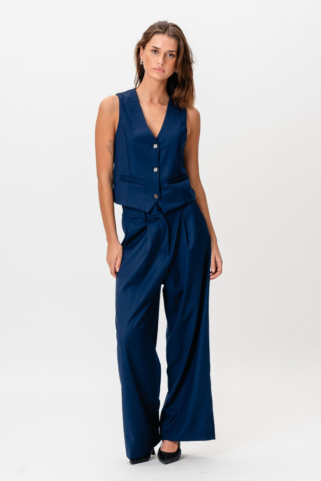 Nadia vest and pants (Navy) - Package deal