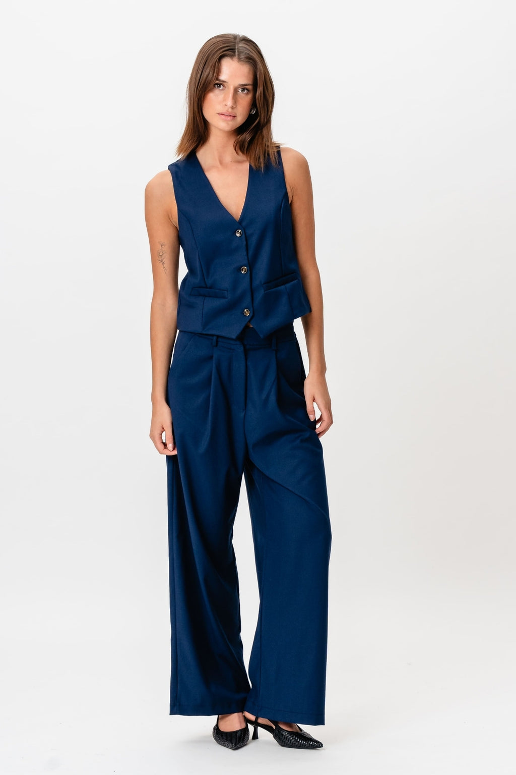 Nadia vest and pants (Navy) - Package deal