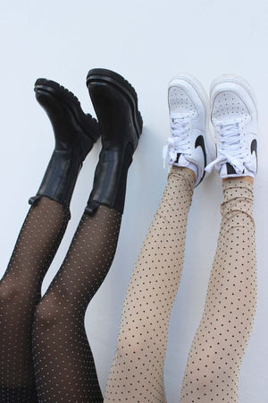 Leggings Nilla - ponc dubh nude