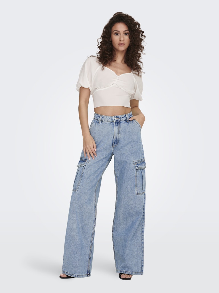 Hope High Waist Denim Jeans - Dark Blue Denim