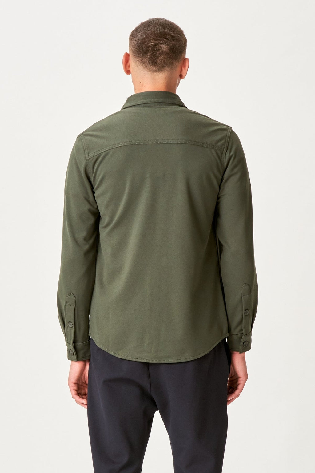 Performance Regular Overshirt - Olive Dark