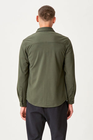 Performance Regular Overshirt - Olive Dark