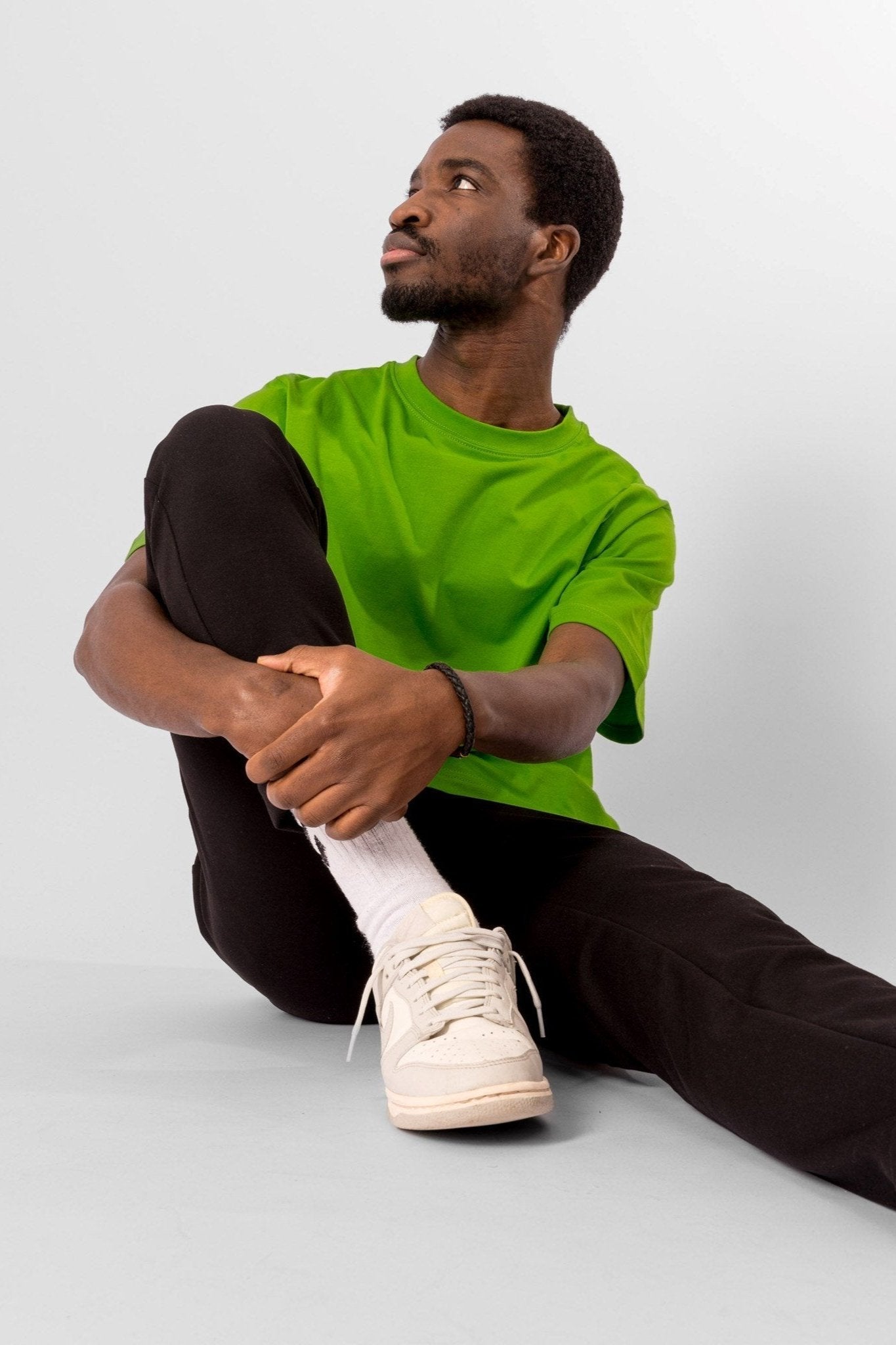 Lime Green Freshness: Men Oversized Tee - Affordable Fashion