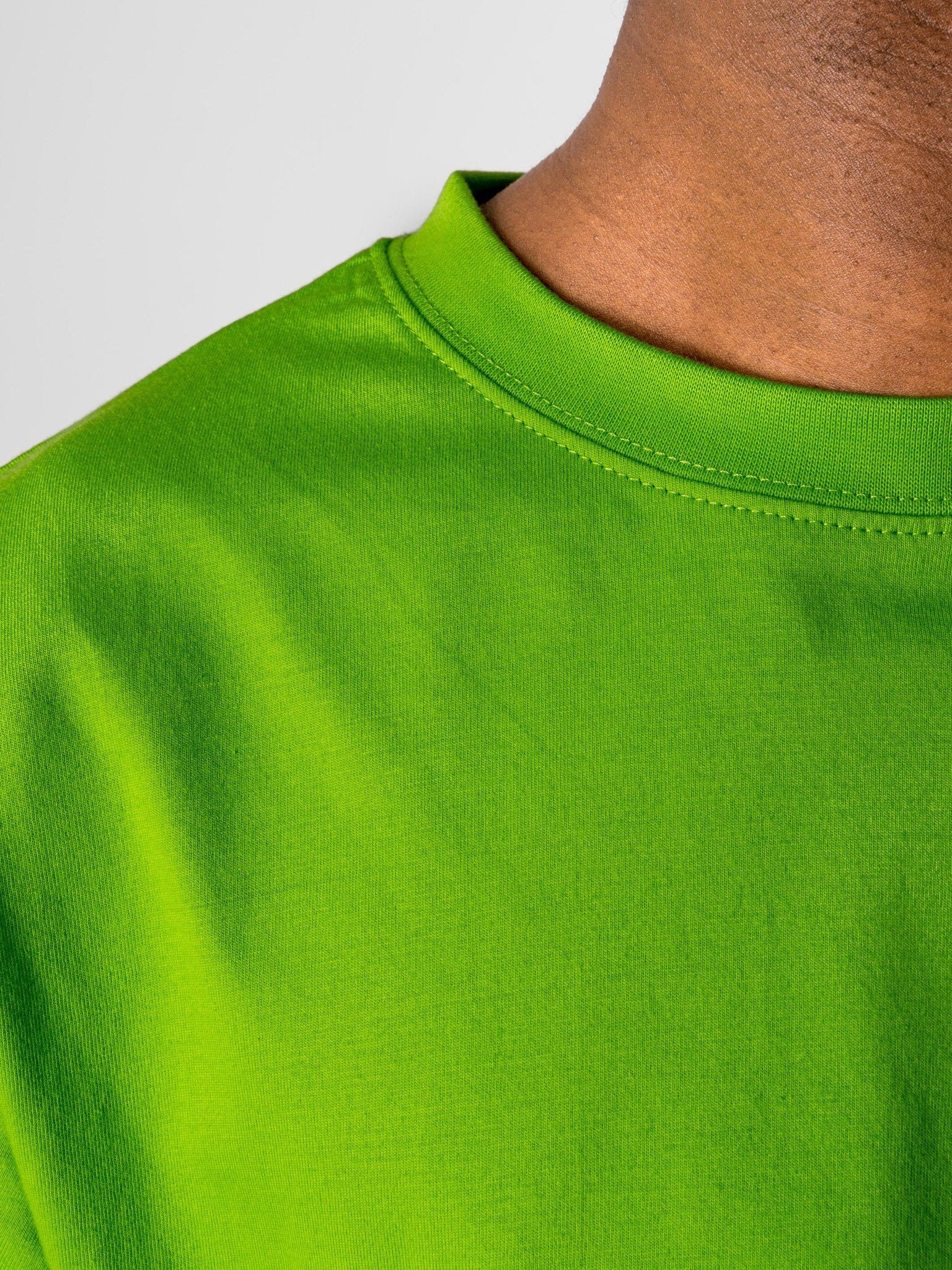 Lime Green Freshness: Men Oversized Tee - Affordable Fashion