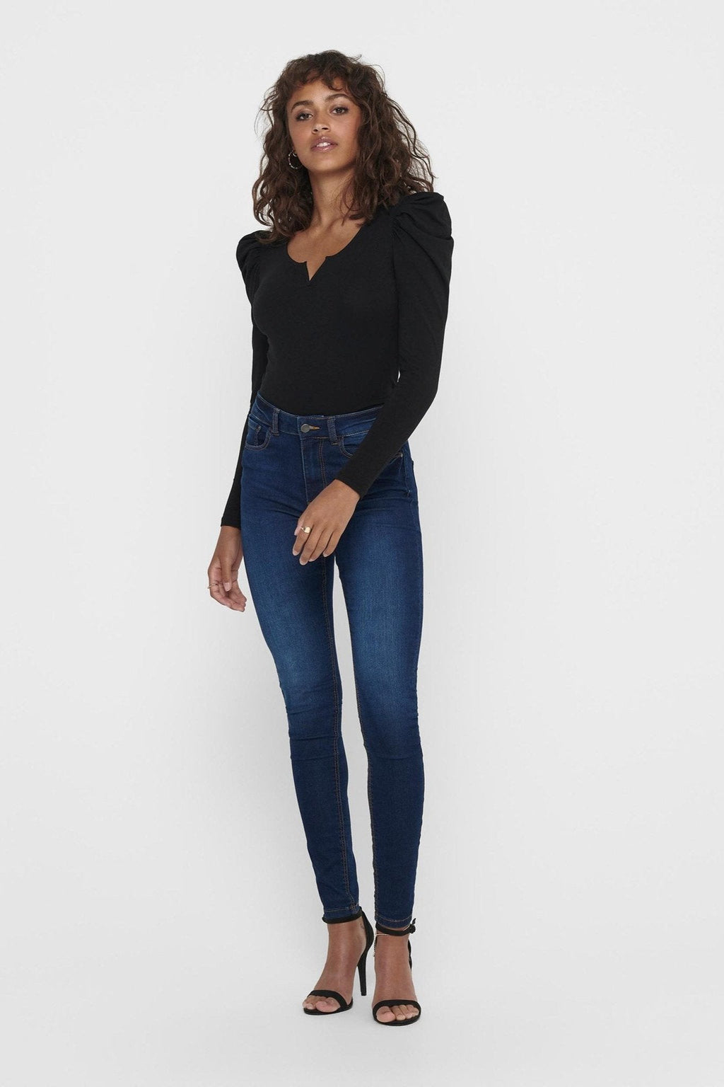 Performance Jeans - Blue denim (high-waist)
