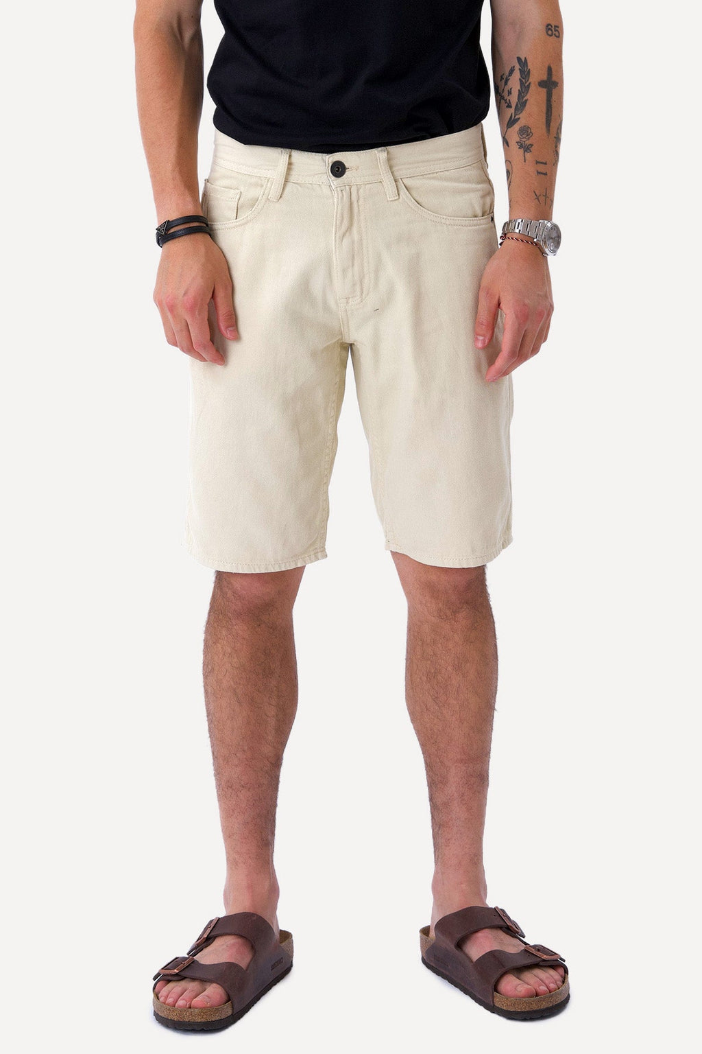 Philip Denim Shorts - gaineamh