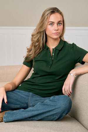 Léine polo - glas dorcha