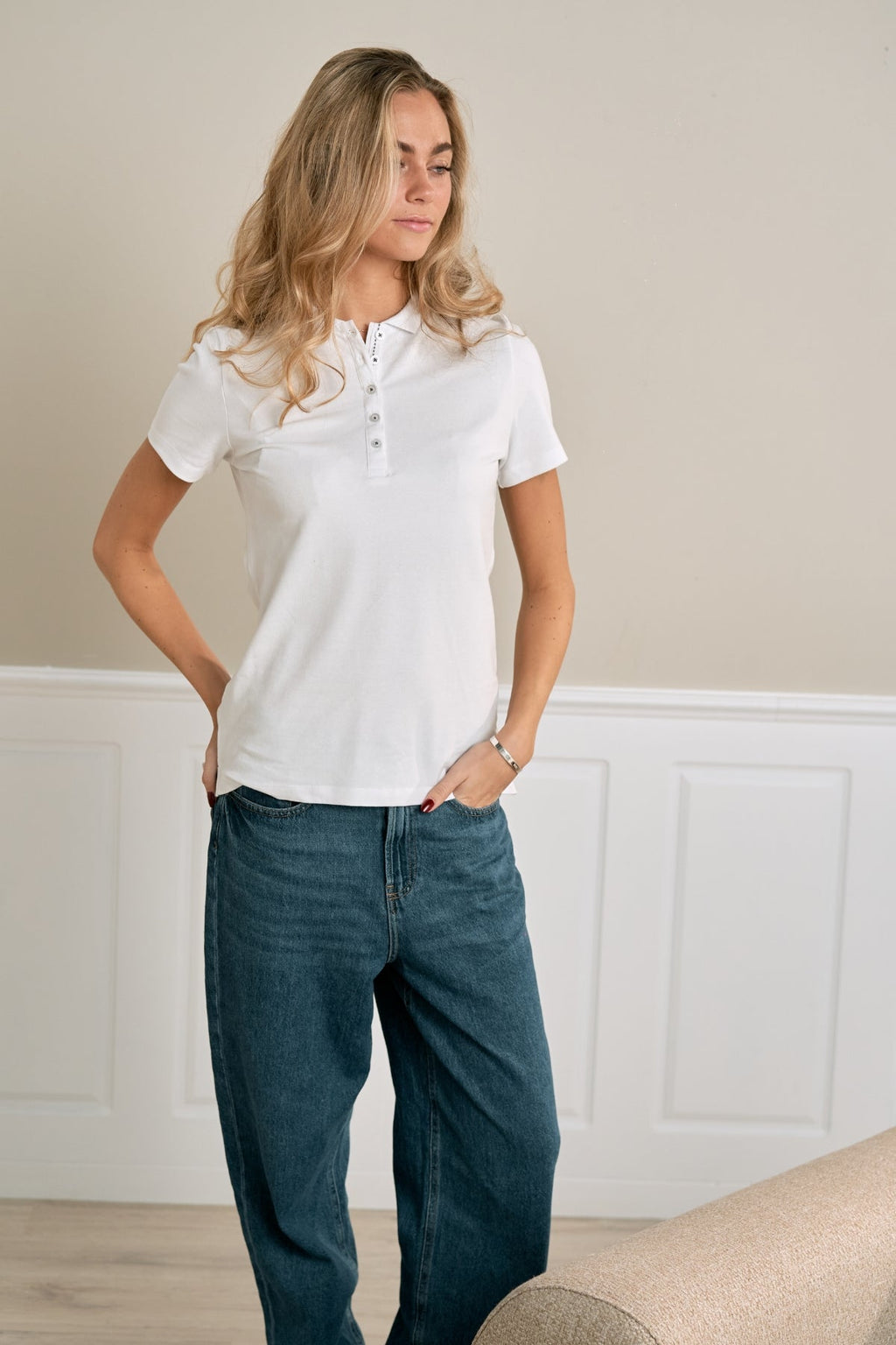 Polo tričko - biela