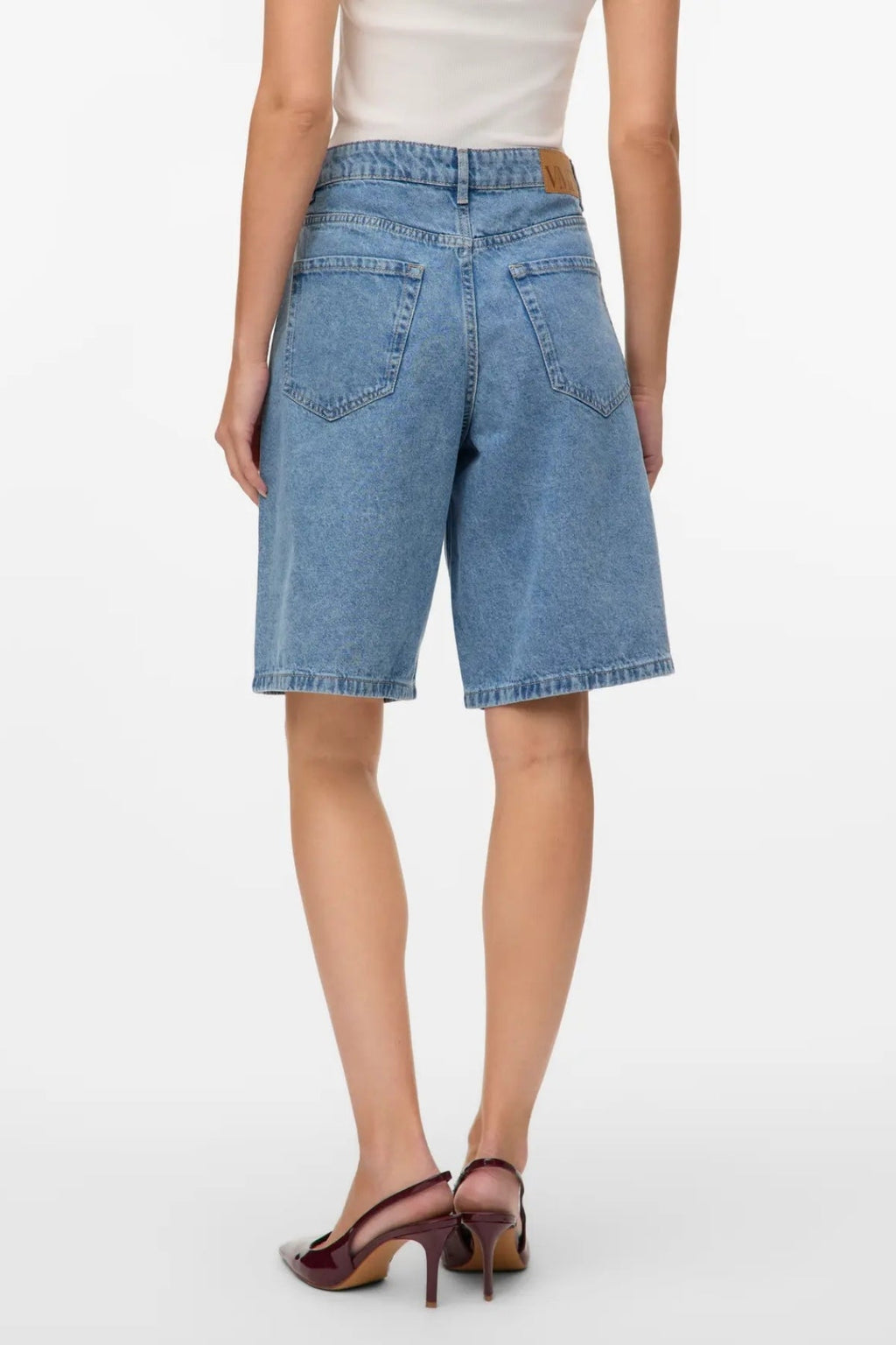 Kath Long Denim Shorts - Light Blue Denim