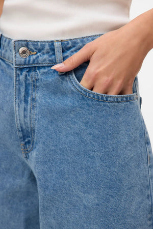 Kath Long Denim Shorts - Light Blue Denim