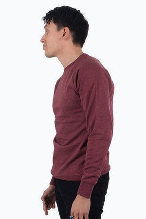 Raglan Crewneck - Heather Red - TeeShoppen - Rød