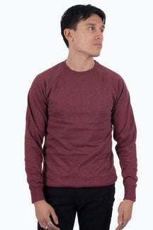 Raglan Crewneck - Heather Red