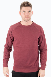 Raglan Crewneck - Heather Red