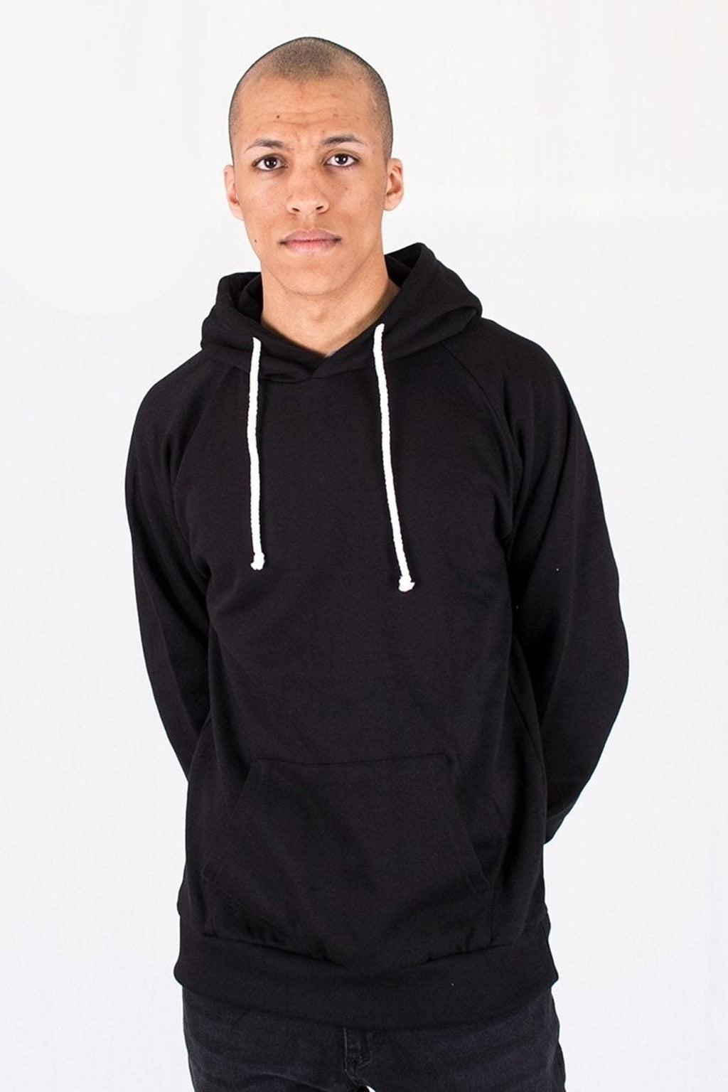 Raglan basic hoodie - Black