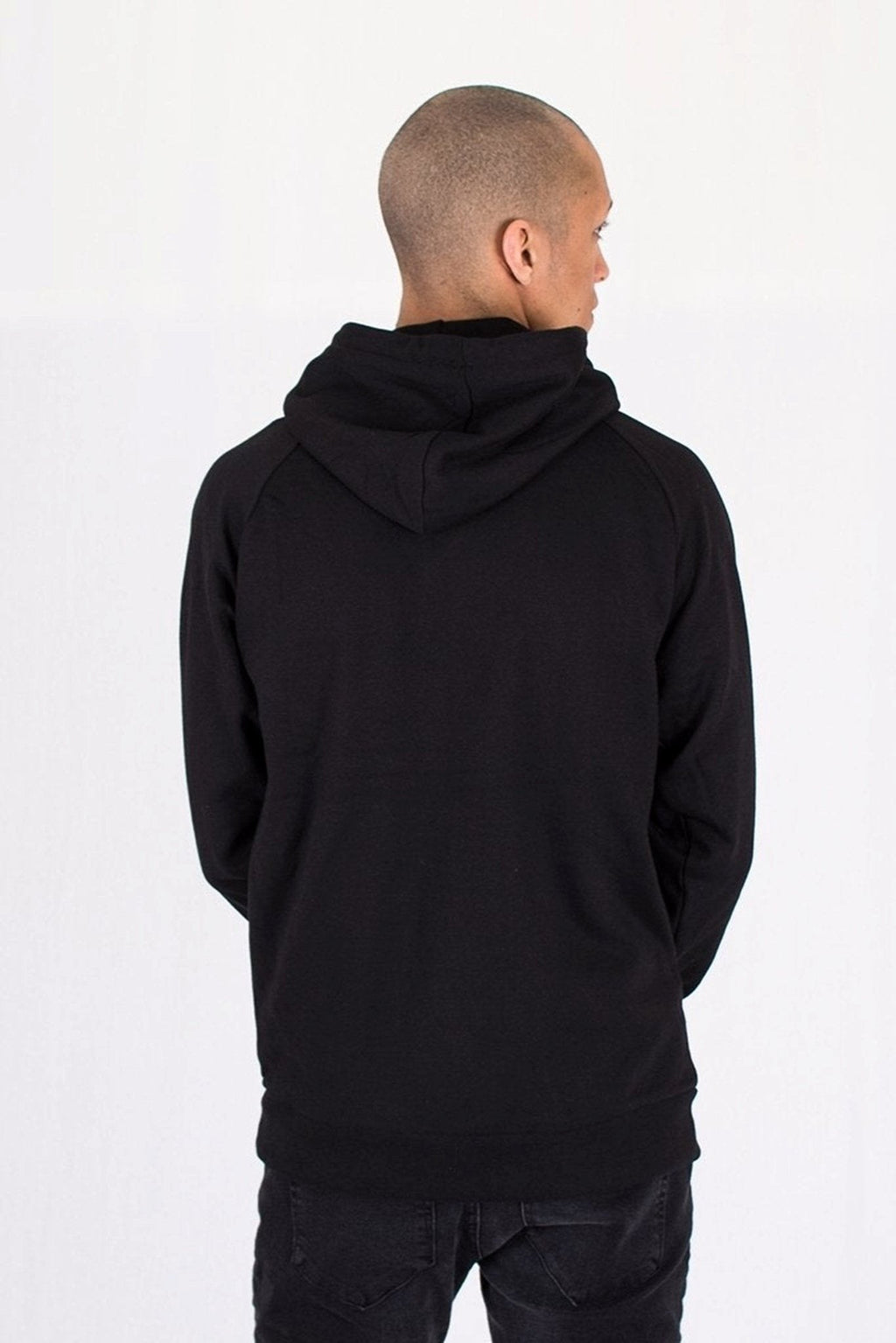 Raglan basic hoodie - Black