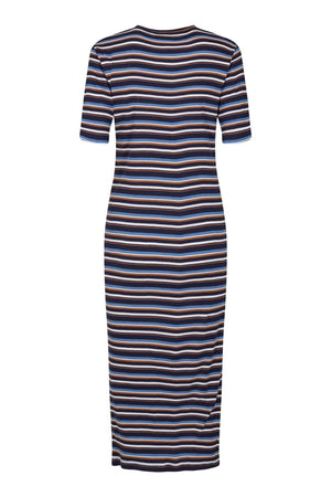 Roberta Dress - Navy Stripe