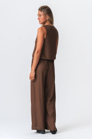 Linen Pants - Brown