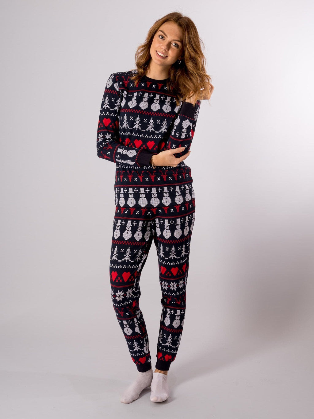 Snowflake Women Pajamas - Navy