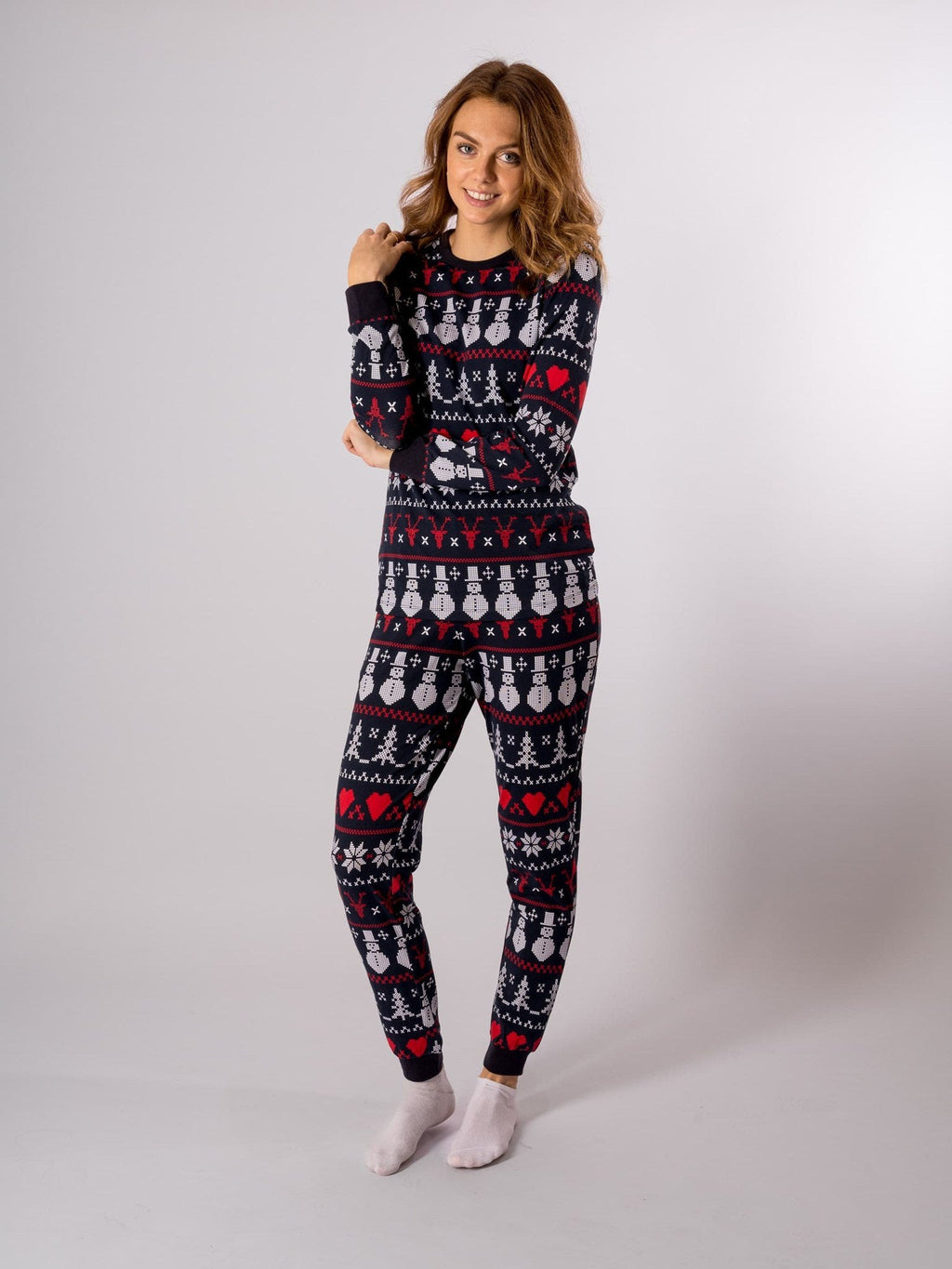 Snowflake Women Pajamas - Navy