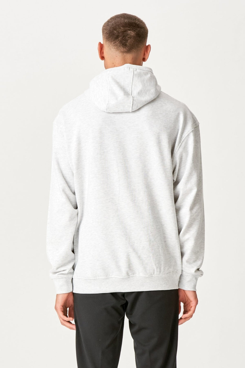 Hoodie Without Drawstring - Ash Grey