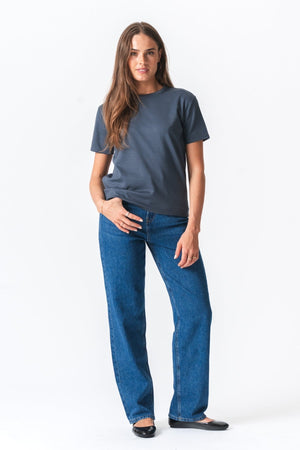 Leah labava majica - siva